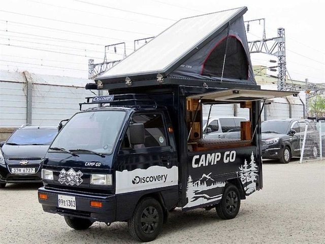 2016 Daewoo Labo 롱카고 접이식탑차